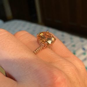 Man made sapphire and diamonds